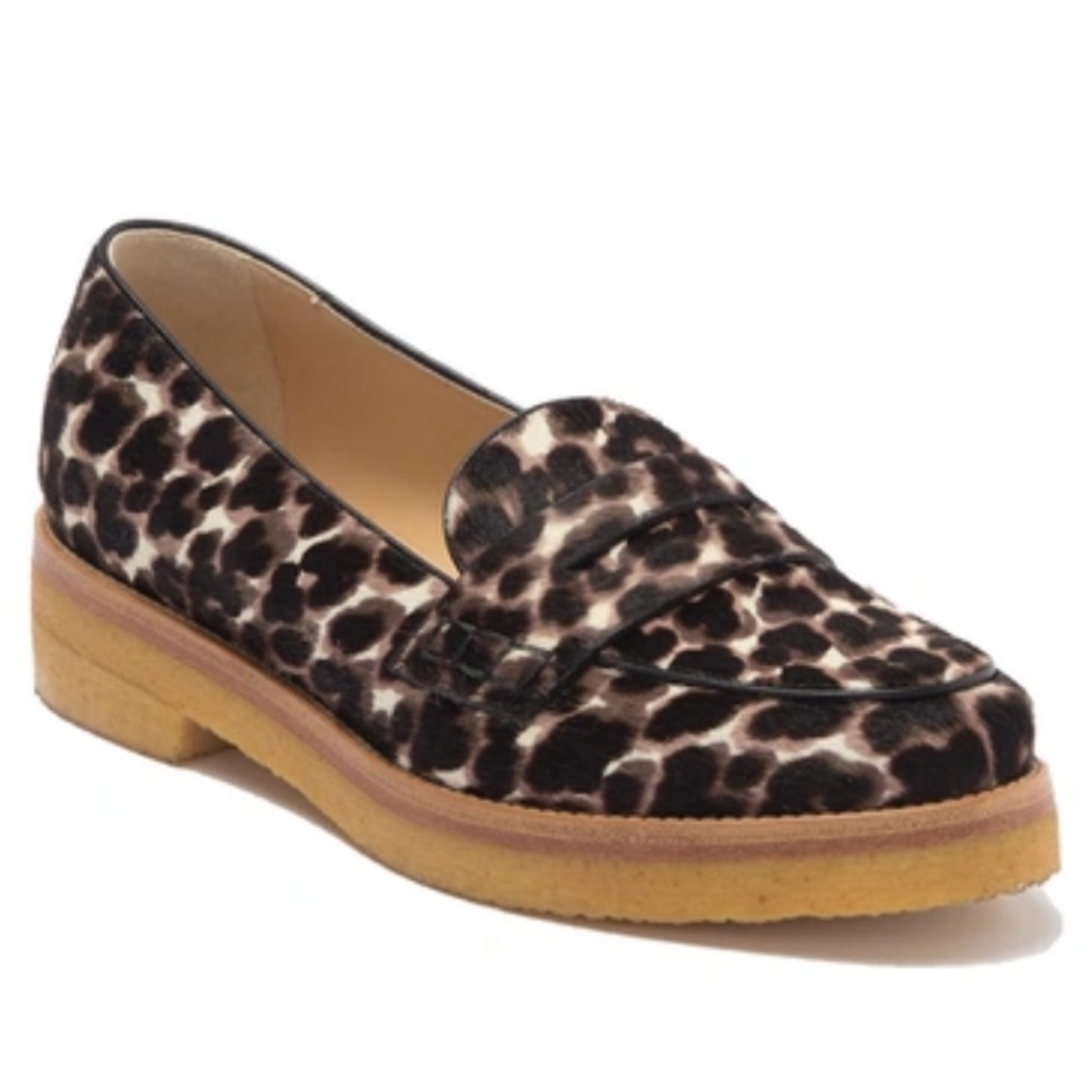 Longchamp Le Pliage Genuine Calf Hair Penny Slip-On Loafer Size US 6